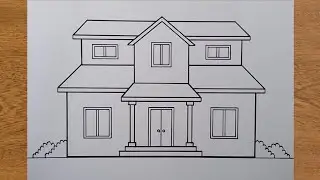 How to Draw a House | Very Easy - Drawing House For Beginners
