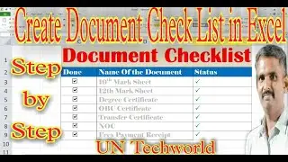 How to Create an Beautiful INTERACTIVE CHECKLIST in Excel
