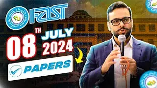 FAST ENTRY TEST PAPER 2024 MCQS | 8 JULY FAST PAPER | FAST 2024 PAPER SOLUTION | FAST 2024 MCQS