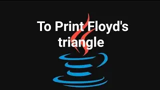 Prgm#41 To print Floyd's triangle