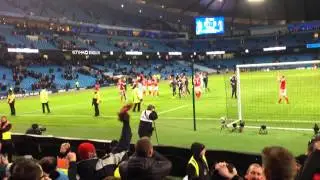 Boro players coming over to fans