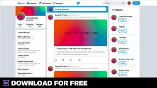 Twitter Page After Effect Template Download for Free
