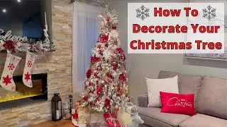 Christmas Tree Decorating Steps/ How To Decorate Your Christmas Tree/Traditional Christmas