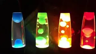 Лава лампа Motion Magma 47 см синий, зеленый, оранжевый, красный