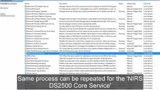 How to start services manually - ISIscan Nova