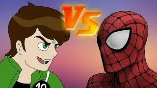 Ben 10 vs Spiderman (epic fight battle) for kids