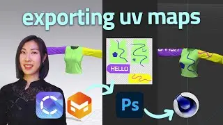 Exporting UV Maps from Marvelous Designer/Clo3d to Photoshop to C4D - 2022 Update