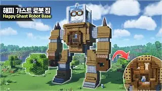 ⛏️ Minecraft :: How to make a Happy Ghast Robot Base ⚔️👻 [마인크래프트 해피 가스트 로봇 집짓기 건축 강좌]