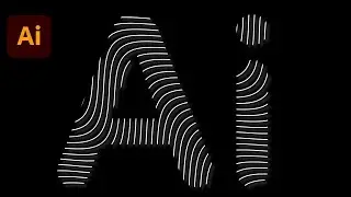 How to Create wave line Text Effect in Adobe Illustrator!