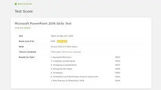 Microsoft PowerPoint 2016 Skills Test Upwork 1st Place!