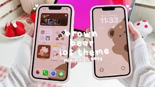 TRANFORM YOUR iPHONE with a MINIMAL BEAR BROWN IOS THEME 🐻 tutorial ✨ COZY AESTHETIC CUSTOMIZATION 🍂