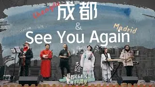 国外街头《成都》遇上《See you again》：为了这首歌、一场音乐会，我们从成都飞到了马德里！#erhucover #erhu #travel #music #琵琶 #二胡