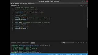 JavaScript Array Methods - Push, Pop, Unshift, Shift