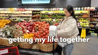 getting my life together & RESET vlog | deep cleaning room, grocery shop, visiting new york