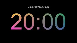 20 min Simple Quiet Countdown Timer. No Sounds. No Music.