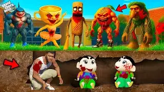FRANKLIN SHINCHAN PLAY DEADLY HIDE & SEEK WITH BRAINROT CHARACTERS in GTA 5 | SHINCHAN GTA 5 VIDEO