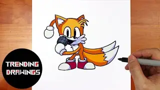How To Draw FNF MOD Character - Dancing Meme Tails Easy Step by Step