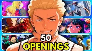 ANIME OPENING QUIZ🔥 - 50 Openings [VERY EASY - VERY HARD]