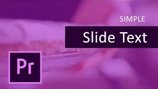 How To add Slide Text in Premiere Pro ( Basic editing class 1)
