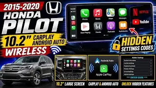 2015-2020 Honda Pilot 10.2" Carplay Android Auto wireless Netflix youtube Hidden settings codes
