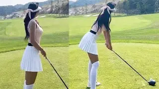 KLPGA pro Minchae Choi's perfect golf swing that looks like a pictorial!