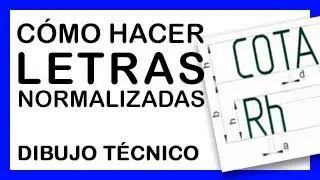 LETRAS NORMALIZADAS dibujo técnico ✏️ 3 TIPOS (mayúsculas, minúsculas y números)