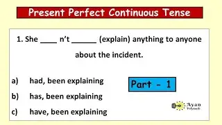 Test 29# Present Perfect Continuous Tense | Tense