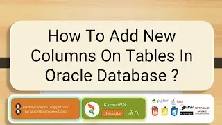 How To add new columns on  tables in oracle database ? 