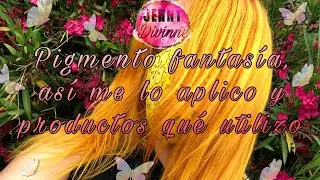💛👩🏼‍🦰pigmento fantasía asi lo aplico y productos que utilizo👩🏼‍🦰💛