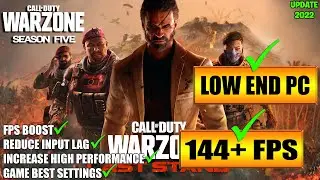 🔧 COD WARZONE SEASON 5: Low End Pc increase performance / FPS with any setups! Best Settings 2022