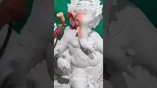 5.6 feet ganpti painting video #ecofriendly #ganesha #religion #ganeshamaking #ganeshchaturthi