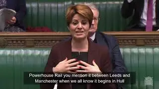 My question to the PM regarding HS2 and improvements to rail infrastructure in Hull