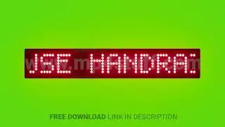 Use Handrail Scrolling Red Dot Matrix LED Text Animation on Green Screen Seamless Loop