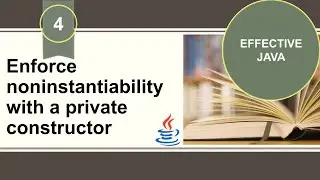 [Effective Java] [Item 4] Enforce noninstantiability with a private constructor