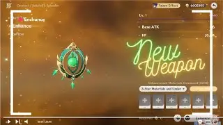 Enchance New Weapon Jadefall's Splendor to Max Level - Genshin Impact