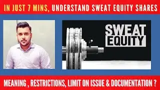 Sweat Equity Shares in Hindi I Conceptual Clarity I Finvedas