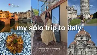 SOLO TRAVEL TO ITALY 🇮🇹 |my first trip alone, taking a pasta class, sightseeing, & self-discovery