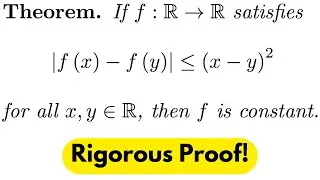 Clever PROOF Function is CONSTANT using Calculus!