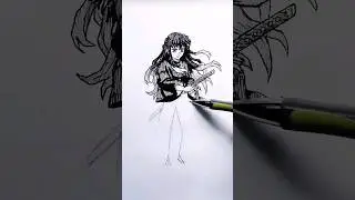 Speed Drawing Stickman Muichiro 🤯 