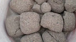 ASMR: New/ Yellow Bricks Dry Damp Texture Crumbling into Tub