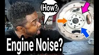 How to fix a BROKEN FLEX PLATE  FLYWHEEL, How to find a engine KNOCKING NOISE