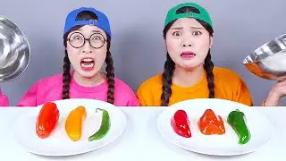 การแข่งขันระหว่างอาหารจริงกับเยลลี่ช็อกโกแลต DONA Mukbang