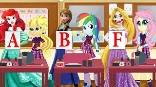 Equestria Girls The Funny Story Of Learn Makeup Disney Princess Ariel Anna Rapuzel