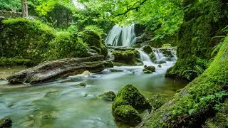Best Relaxing Water Fall Sounds For Sleep, Waterfall sound for stress relief, Meditation music sleep
