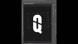 Sliced letter in Photoshop (beginners) In 1- minute | Photoshop Tutorial #shorts