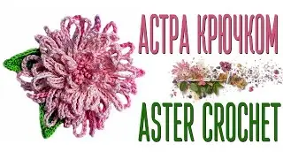 Crocheting an Aster flower with a diagram