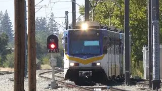 Sacramento Light Rail Gold Line Service Disruption Watt Ave Switching, Sacramento CA -Seperate Video