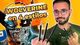 Dibujé a Wolverine en 4 estilos 🤯