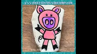 Easy Pig   Rock Painting Tutorial