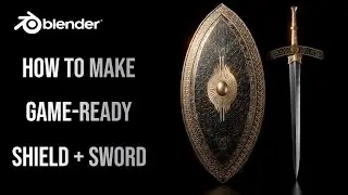 Как легко сделать game-ready щит и меч в Blender / How to make easy game-ready shield and sword